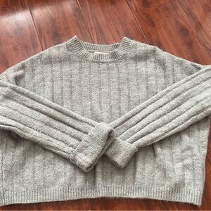 Sincerely Jules Light Gray Ribbed Sweater